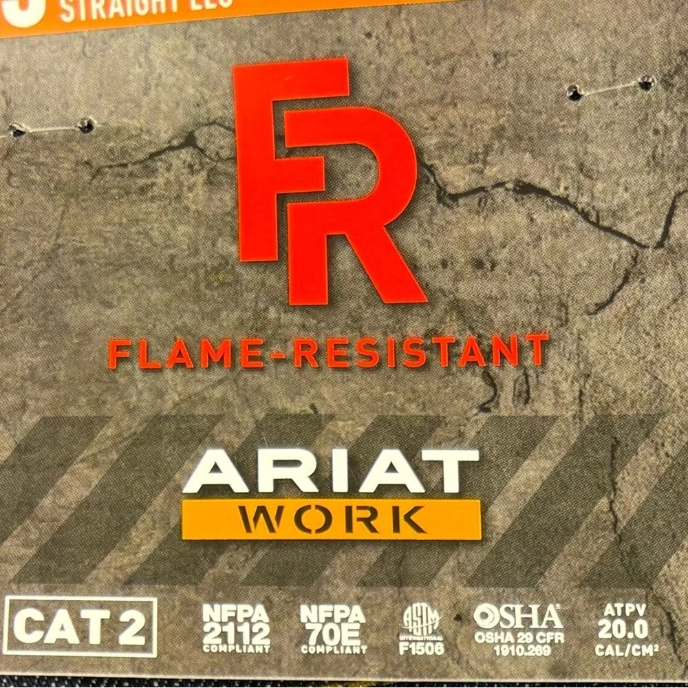 NWT Ariat Men's FR M3 Loose Fit Straight Leg Jeans in a Dark Wash | Size 34x34